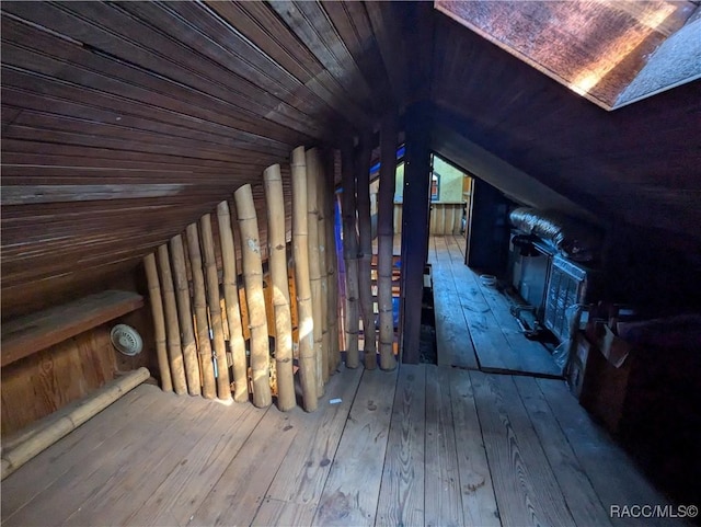 view of unfinished attic