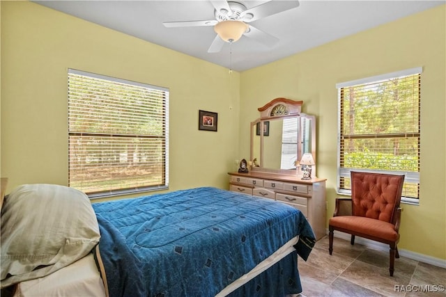 7634 N Hargrove Pt, Crystal River, FL 34428 - bedroom featuring a ceiling fan and baseboards