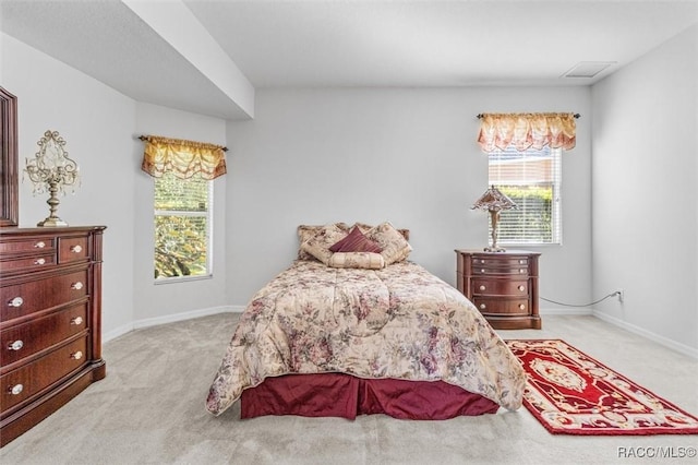 view of carpeted bedroom