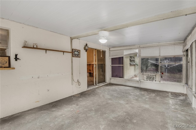 interior space featuring cooling unit and concrete flooring