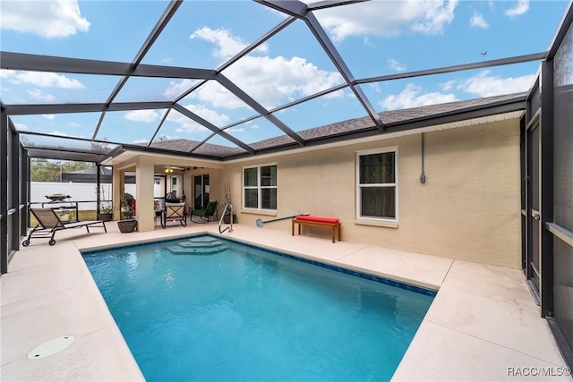 776 W Horizon Ln, Citrus Springs, FL 34434 - view of pool with a patio and a lanai