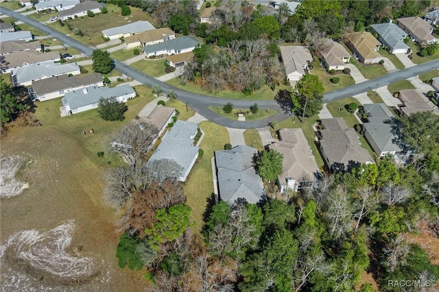 aerial view featuring a residential view