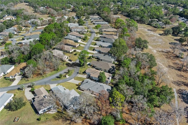 drone / aerial view with a residential view