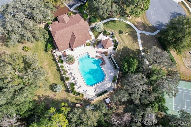 birds eye view of property