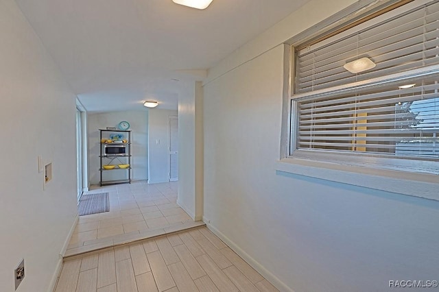 hall featuring light hardwood / wood-style flooring