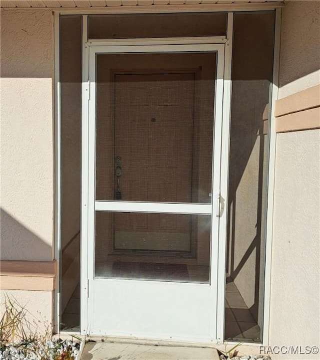 view of doorway to property