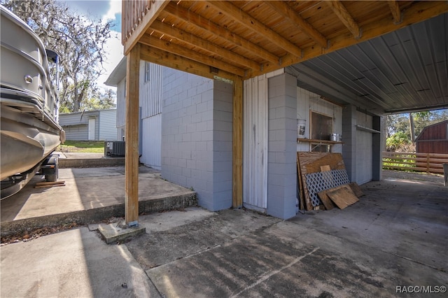 view of patio / terrace featuring central AC unit