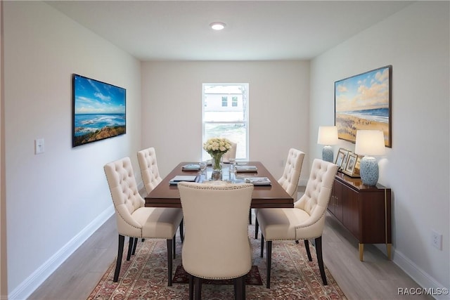 dining room featuring wood-type flooring