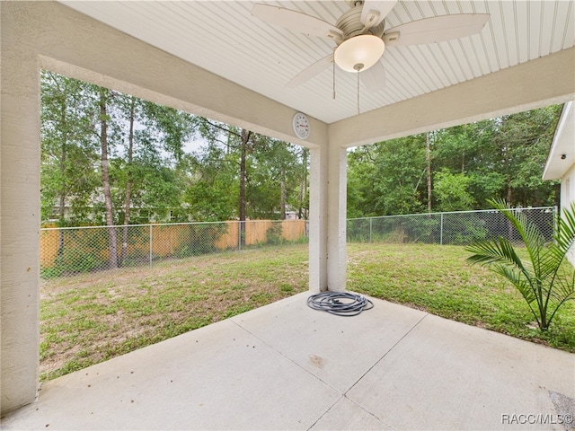 178 W Navarro Pl, Citrus Springs, FL 34434 - view of patio / terrace with ceiling fan