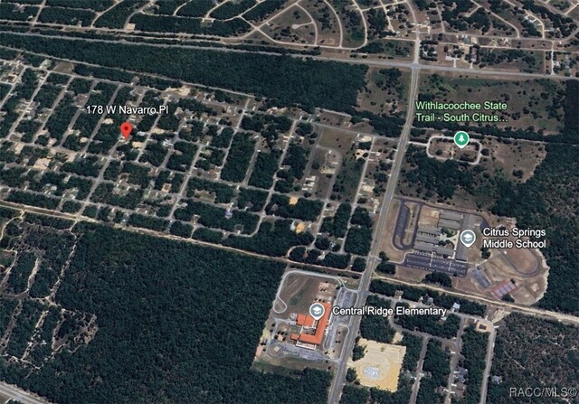 178 W Navarro Pl, Citrus Springs, FL 34434 - aerial map of property and surrounding area