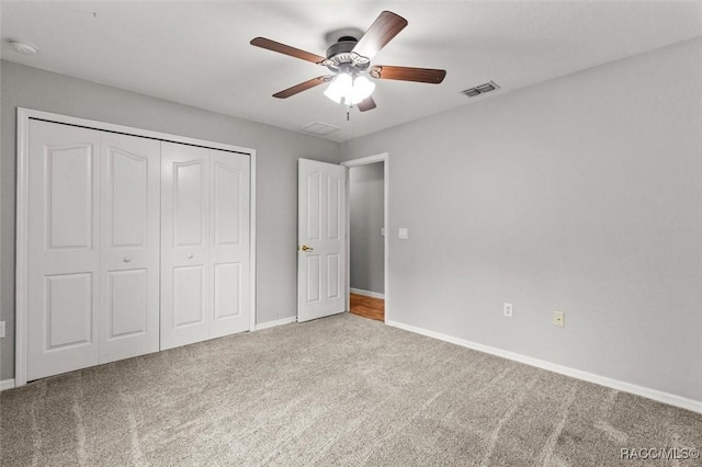 17 Eugenia Ct, Homosassa, FL 34446 - unfurnished bedroom featuring carpet, visible vents, a closet, and baseboards