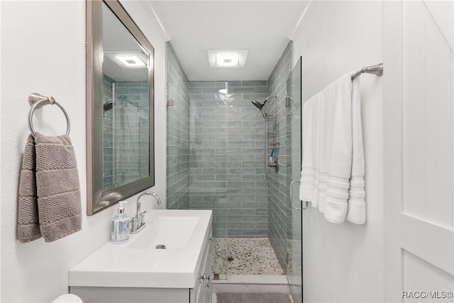 2310 N Watersedge Dr, Crystal River, FL 34429 - bathroom with a stall shower and vanity