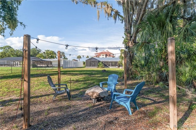 2310 N Watersedge Dr, Crystal River, FL 34429 - view of yard featuring an outdoor fire pit