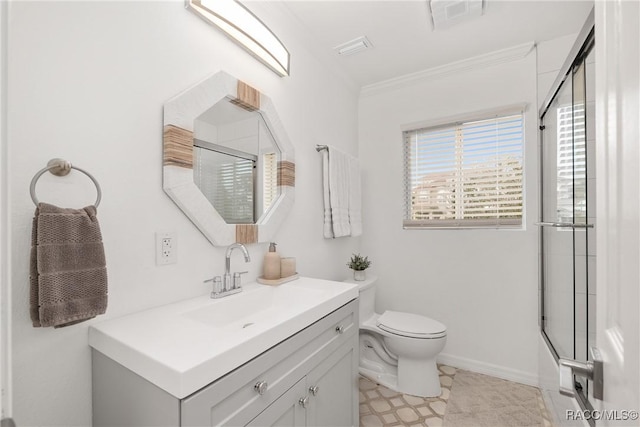 2310 N Watersedge Dr, Crystal River, FL 34429 - full bathroom with vanity and ornamental molding