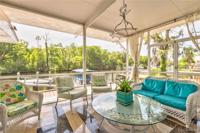 view of patio / terrace with an outdoor living space