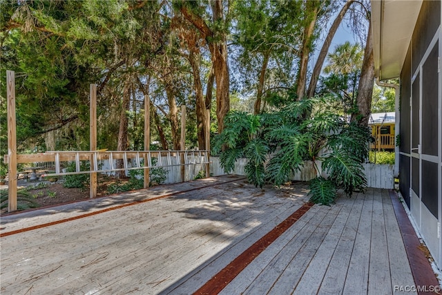 view of wooden terrace