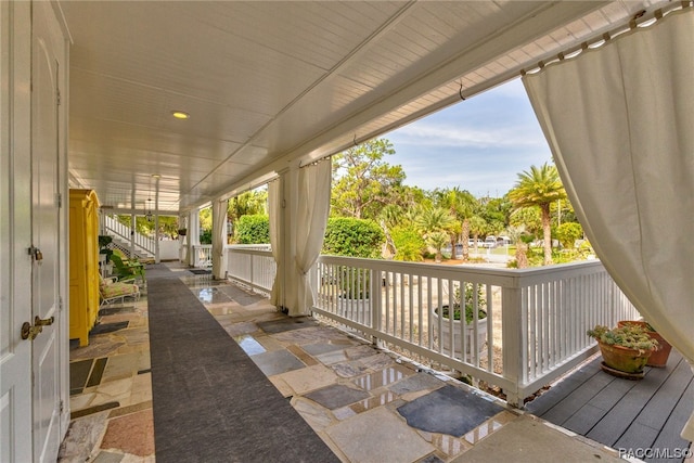 view of patio with covered porch