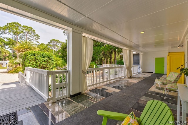 view of patio with a porch