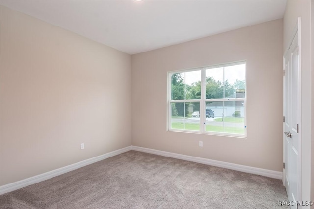 unfurnished room featuring carpet