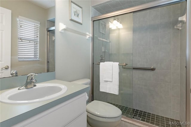 3570 E Cove Park Trl, Hernando, FL 34442 - full bath featuring vanity, a shower stall, and toilet