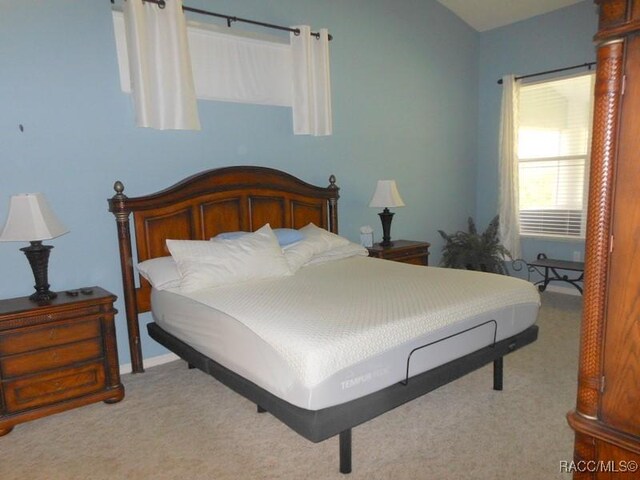 141 W Forest Oak Pl, Beverly Hills, FL 34465 - bedroom with carpet flooring and vaulted ceiling