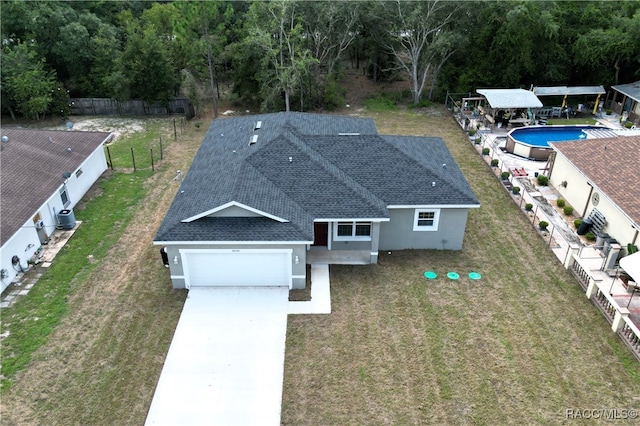 birds eye view of property