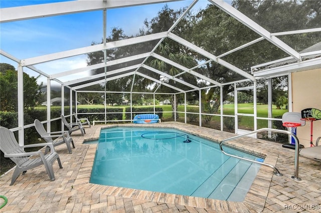 640 E Hartford St, Hernando, FL 34442 - outdoor pool featuring a patio and a lanai