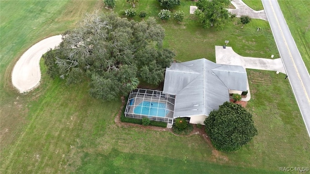 640 E Hartford St, Hernando, FL 34442 - bird's eye view of a pool area