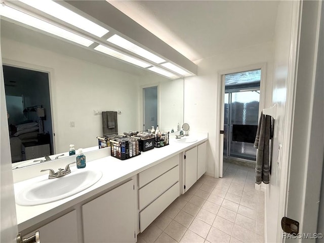 640 E Hartford St, Hernando, FL 34442 - full bathroom featuring double vanity and tile patterned flooring