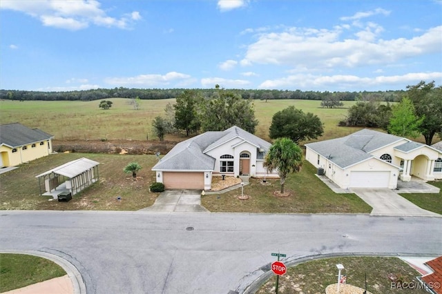 drone / aerial view featuring a rural view