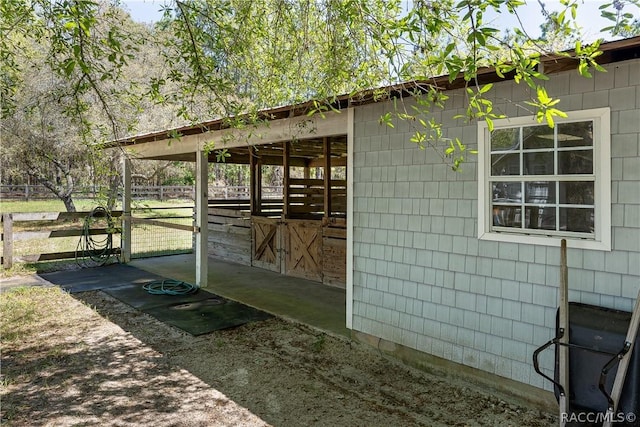 view of horse barn