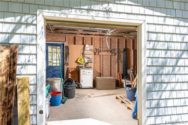 view of storage area