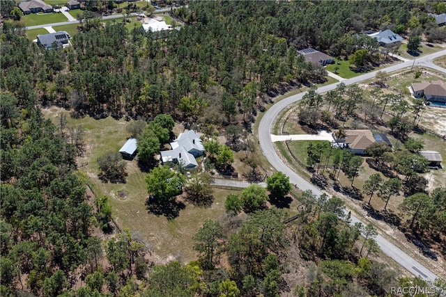 drone / aerial view with a residential view