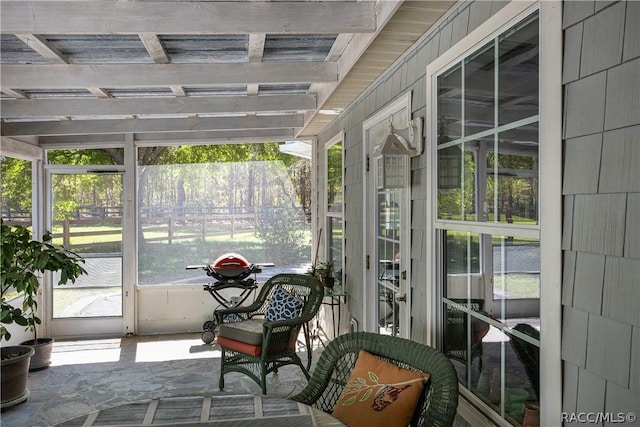 view of sunroom