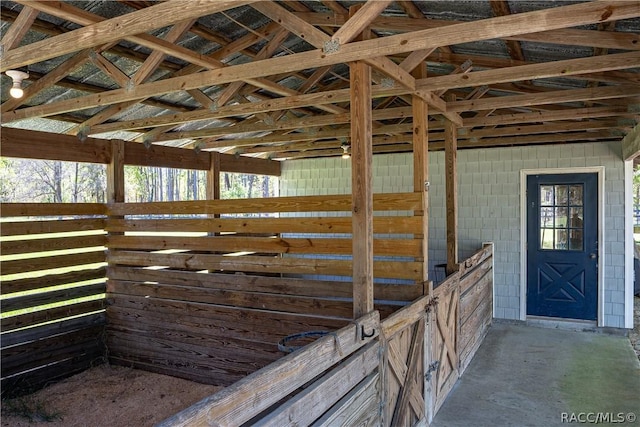 view of stable