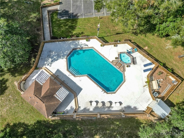 birds eye view of property