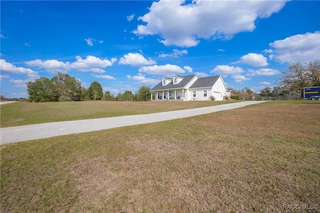 exterior space with a front yard