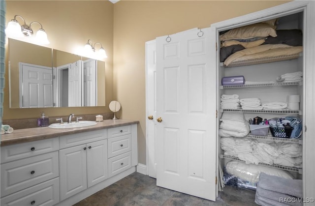 bathroom with vanity