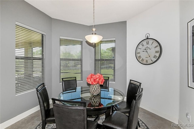 view of tiled dining room