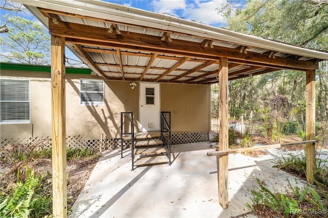 view of patio with entry steps