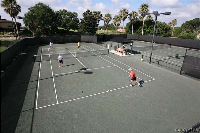 view of sport court featuring basketball court