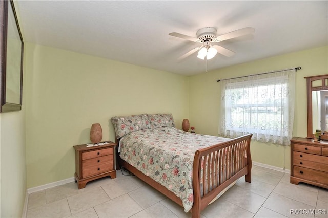 705 E Dakota Ct, Hernando, FL 34442 - tiled bedroom featuring baseboards and a ceiling fan