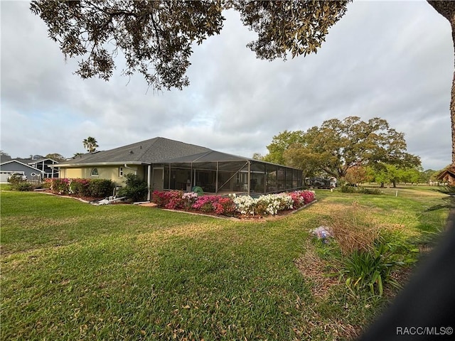 705 E Dakota Ct, Hernando, FL 34442 - rear view of property with a lawn and a lanai