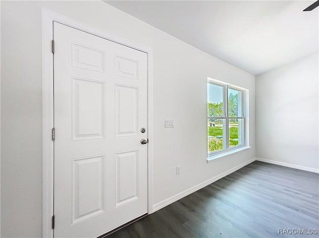 22777 SW Beach Blvd, Dunnellon, FL 34431 - entrance foyer with baseboards and dark wood-type flooring