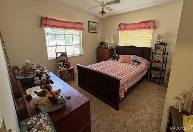 9616 E Gospel Island Rd, Inverness, FL 34450 - carpeted bedroom featuring a ceiling fan