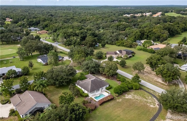 61 E Falconry Ct, Hernando, FL 34442 - aerial view of residential area featuring a heavily wooded area