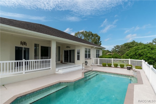 view of pool with a patio area