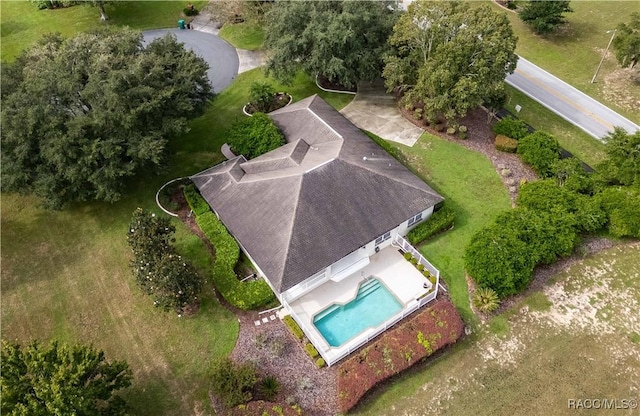 61 E Falconry Ct, Hernando, FL 34442 - view from above of property with a pool area