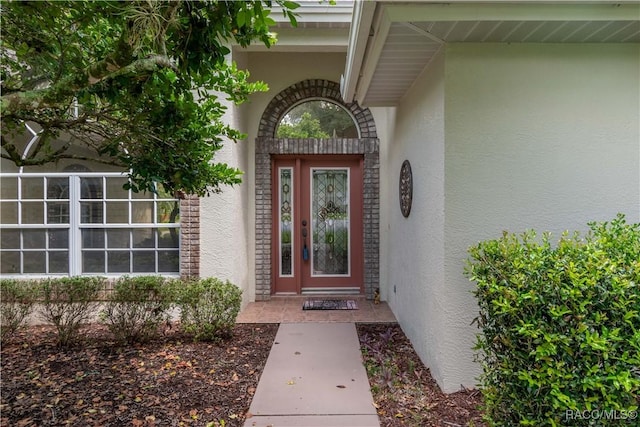 61 E Falconry Ct, Hernando, FL 34442 - property entrance with stucco siding