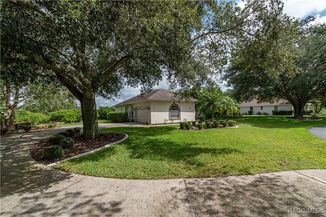 61 E Falconry Ct, Hernando, FL 34442 - view of green lawn featuring driveway and a garage